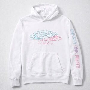 Twenty One Pilots White Hoodie Size Medium